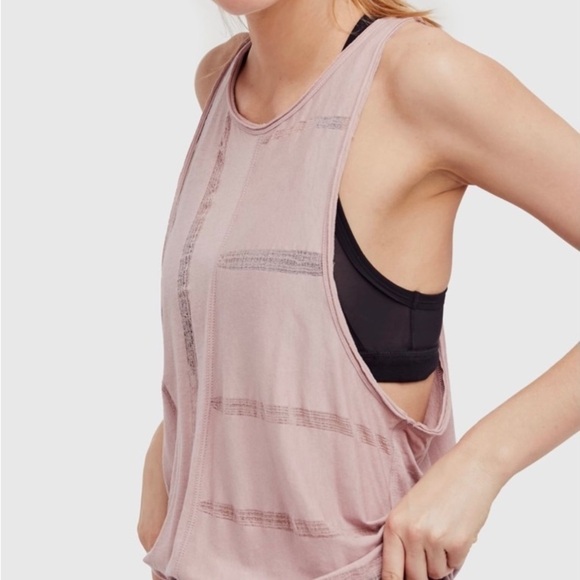 18. Free People Together Muscle Tank Top Lilac XS NWT - Picture 3 of 7